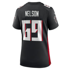Jack Nelson Atlanta Falcons Women's Team Game Jersey - Black