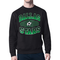 Dallas Stars Starter Team Grit Graphic Fleece Pullover Sweatshirt Black