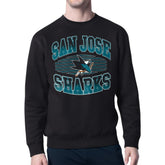 San Jose Sharks Starter Team Grit Graphic Fleece Pullover Sweatshirt Black