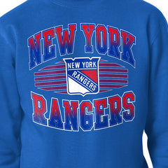New York Rangers Starter Team Grit Graphic Fleece Pullover Sweatshirt Blue