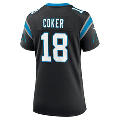 Jalen Coker Carolina Panthers Women's Team Game Jersey - Black