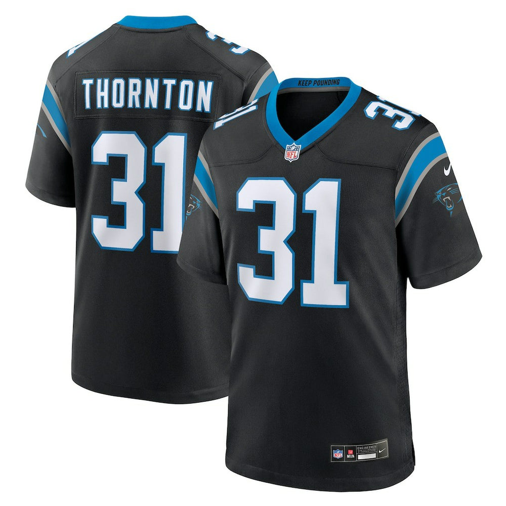 Corey Thornton Carolina Panthers Team Game Jersey - Black