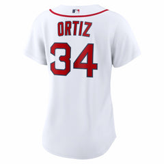 David Ortiz Boston Red Sox Women's Home Replica Player Jersey - White