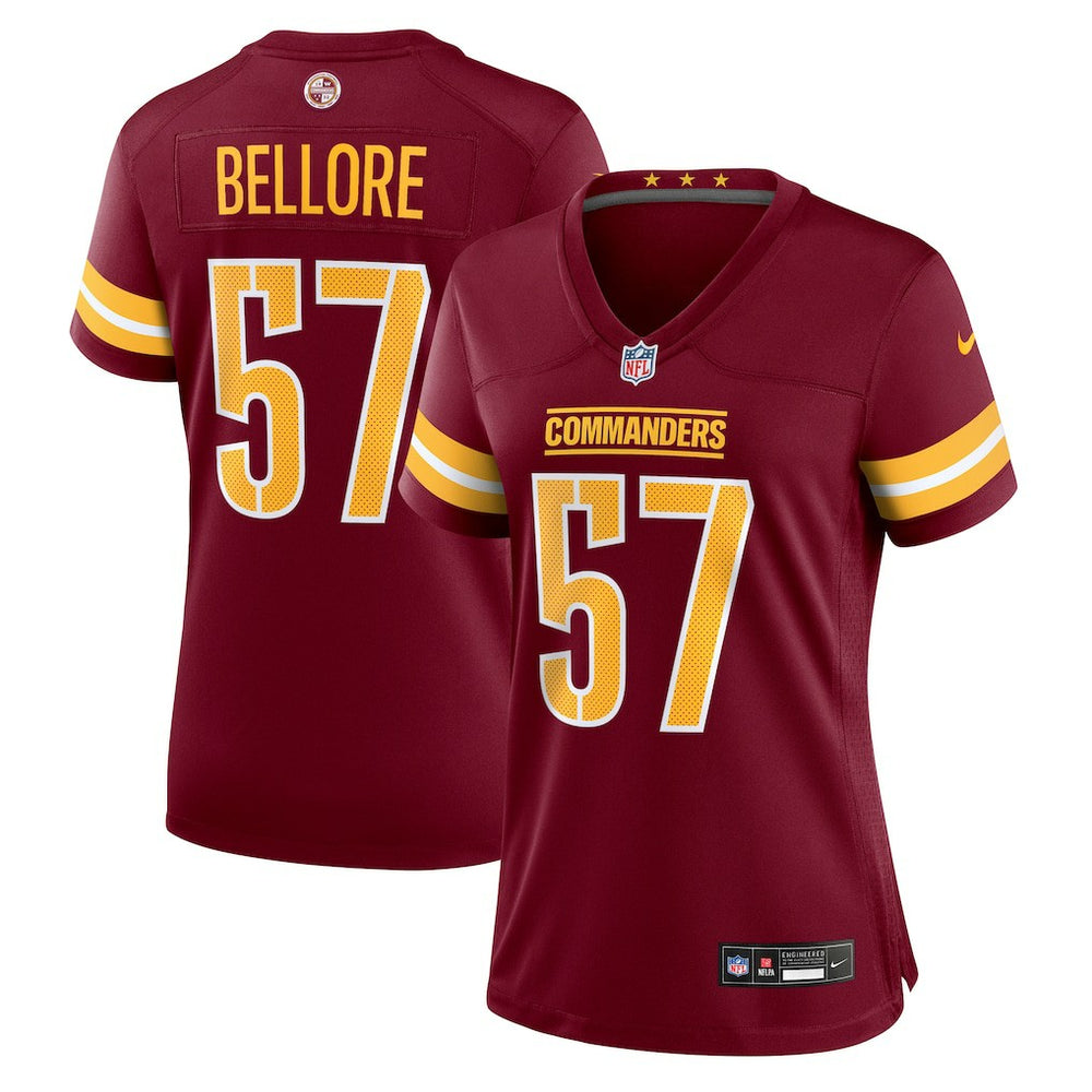 Nick Bellore Washington Commanders Women's Team Game Jersey - Burgundy