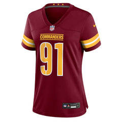 Deatrich Wise Jr. Washington Commanders Women's Team Game Jersey - Burgundy