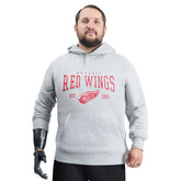 Detroit Red Wings G-III Sports by Carl Banks Adaptive Classic Team Spirit Fleece Hoodie Gray