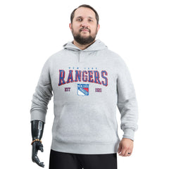 New York Rangers G-III Sports by Carl Banks Adaptive Classic Team Spirit Fleece Hoodie Gray