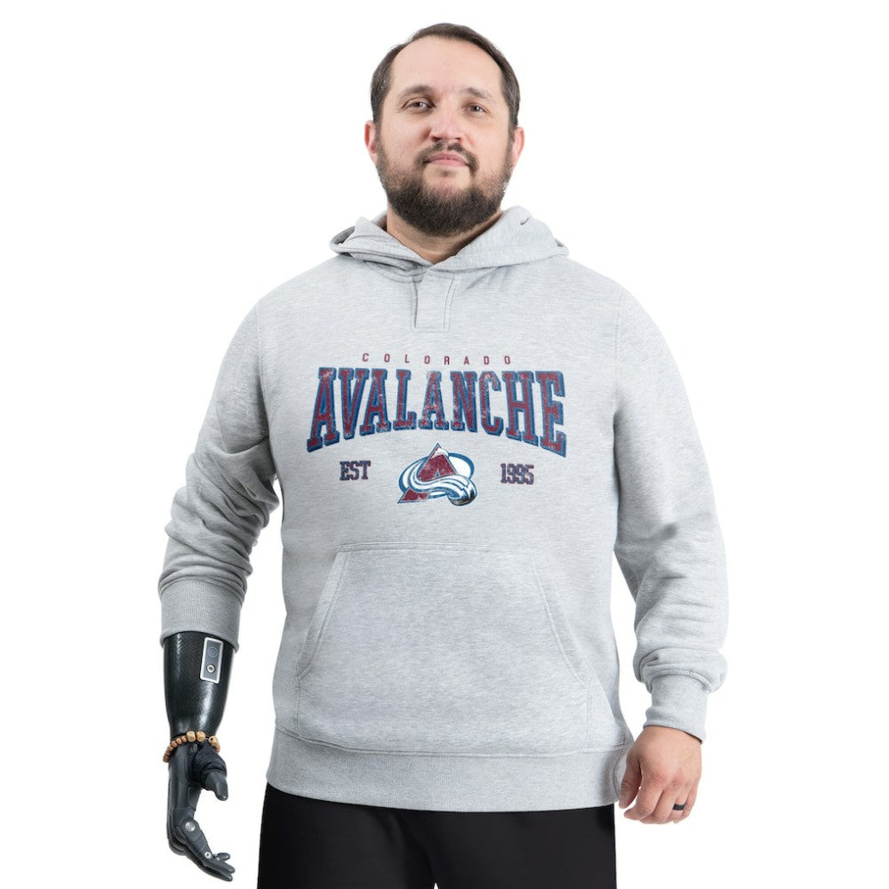 Colorado Avalanche G-III Sports by Carl Banks Adaptive Classic Team Spirit Fleece Hoodie Gray