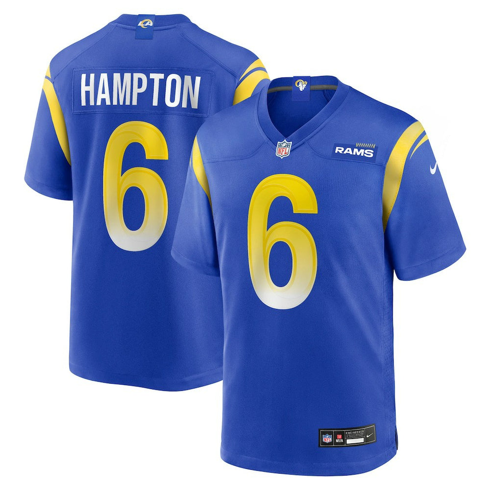 Nick Hampton Los Angeles Rams Team Game Jersey - Royal