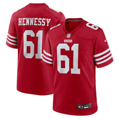 Matt Hennessy San Francisco 49ers Team Game Jersey - Scarlet