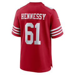 Matt Hennessy San Francisco 49ers Team Game Jersey - Scarlet