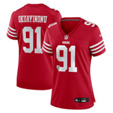 Sam Okuayinonu San Francisco 49ers Women's Team Game Jersey - Scarlet