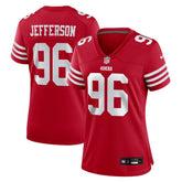 Jordan Jefferson San Francisco 49ers Women's Team Game Jersey - Scarlet