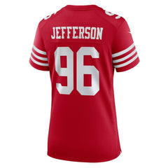 Jordan Jefferson San Francisco 49ers Women's Team Game Jersey - Scarlet
