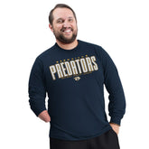Nashville Predators G-III Sports by Carl Banks Adaptive Mesh Effect Long Sleeve T-Shirt Navy