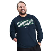 Vancouver Canucks G-III Sports by Carl Banks Adaptive Mesh Effect Long Sleeve T-Shirt Blue