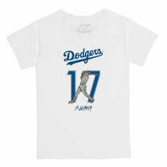Shohei Ohtani Los Angeles Dodgers Tiny Turnip Youth Kanji Batting Graphic T-Shirt White