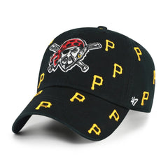 Pittsburgh Pirates Women's Confetti Clean Up Adjustable Hat Black | 47 brand