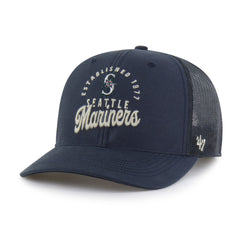 Seattle Mariners Pitstop Trucker Adjustable Hat Navy | 47 brand