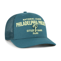 Philadelphia Phillies Contemporary Hitch Adjustable Trucker Hat Teal | 47 brand