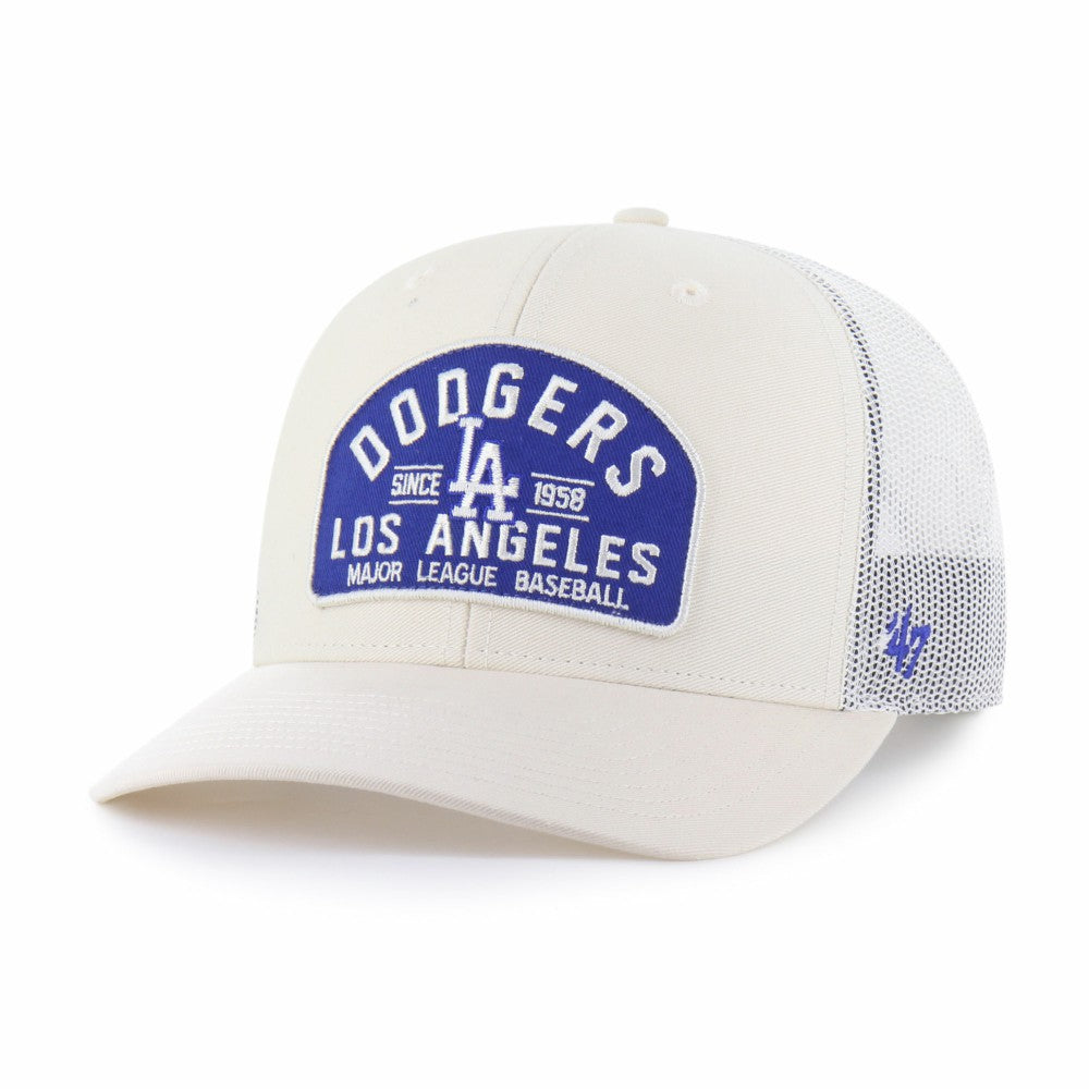 Los Angeles Dodgers Leland Adjustable Trucker Hat White | 47 brand