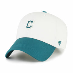Cleveland Guardians Contemporary Tonal Clean Up Adjustable Hat White/Teal | 47 brand