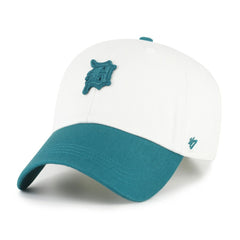 Detroit Tigers Contemporary Tonal Clean Up Adjustable Hat White/Teal | 47 brand