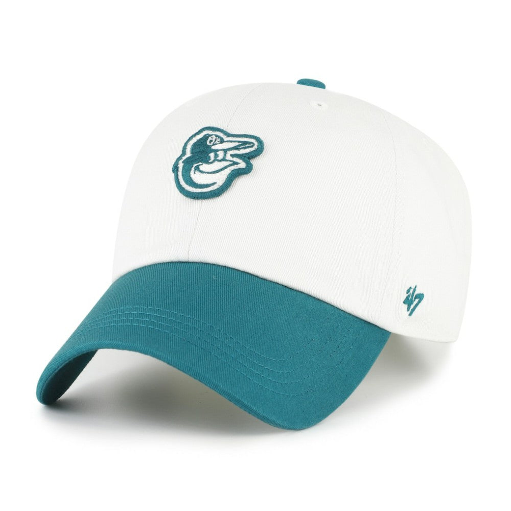 Baltimore Orioles Contemporary Tonal Clean Up Adjustable Hat White/Teal | 47 brand