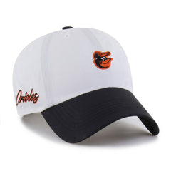 Baltimore Orioles Vista Mini Clean Up brrr° Adjustable Hat White/Black | 47 brand