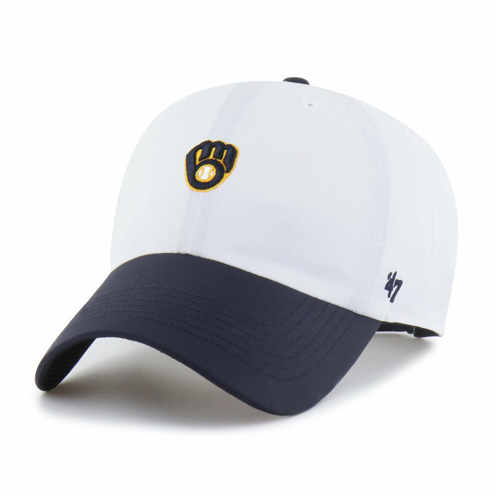 Milwaukee Brewers Vista Mini Clean Up brrr° Adjustable Hat White/Navy | 47 brand