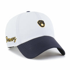 Milwaukee Brewers Vista Mini Clean Up brrr° Adjustable Hat White/Navy | 47 brand