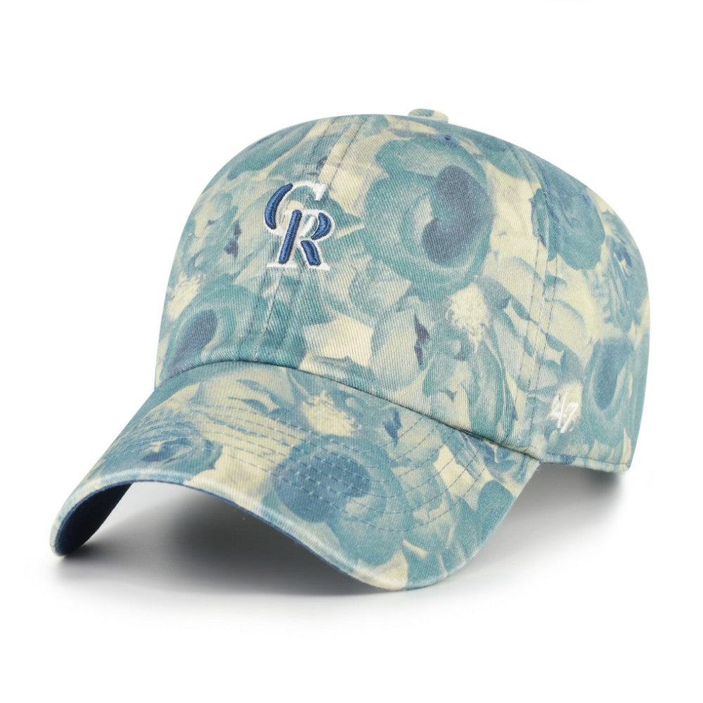 Colorado Rockies Women's Gardenia Clean Up Adjustable Hat Blue | 47 brand
