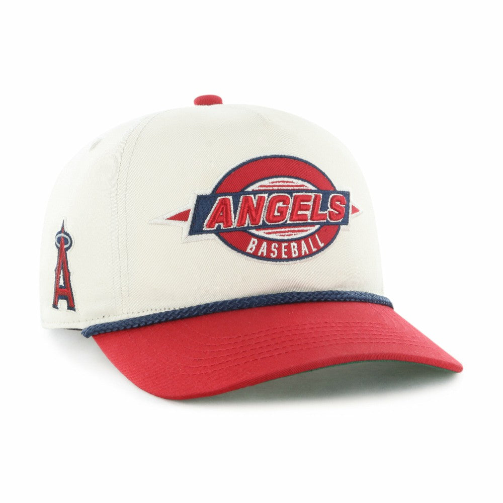 Los Angeles Angels Youth Frame Out Hitch Adjustable Hat Natural/Red | 47 brand