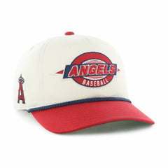 Los Angeles Angels Youth Frame Out Hitch Adjustable Hat Natural/Red | 47 brand
