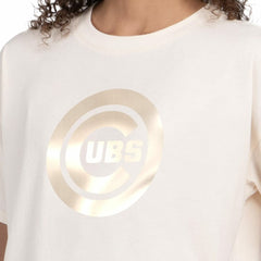 Chicago Cubs Starter Women's Pastels Boxy Cropped T-Shirt Cream