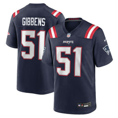 Jack Gibbens New England Patriots Team Game Jersey - Navy