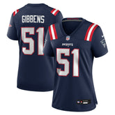Jack Gibbens New England Patriots Women's Team Game Jersey - Navy