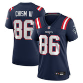 Efton Chism III New England Patriots Women's Team Game Jersey - Navy