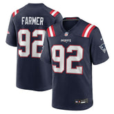 Joshua Farmer New England Patriots Team Game Jersey - Navy