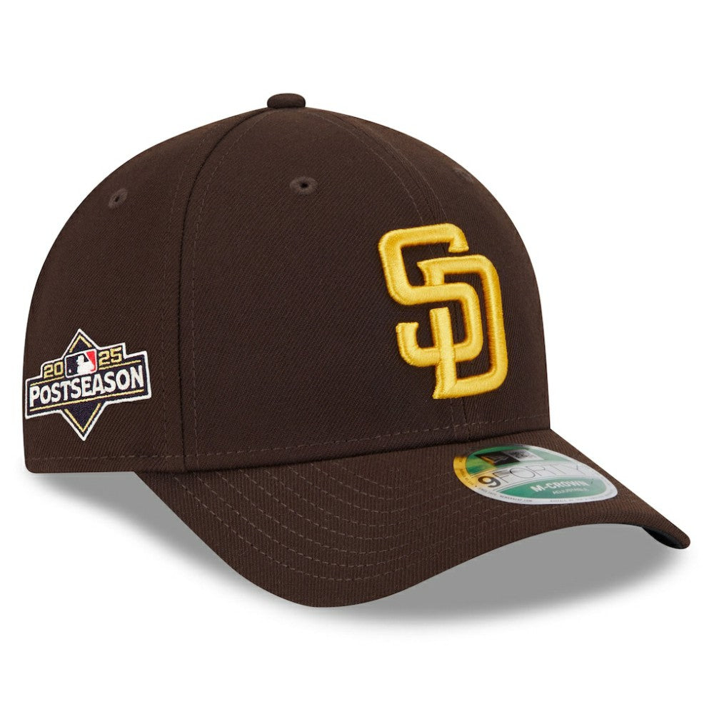 San Diego Padres 2025 MLB Postseason Side Patch 9FORTY Adjustable Hat Brown | New Era