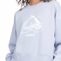 Colorado Avalanche Starter Women's Boxy Cropped Sweatshirt Blue