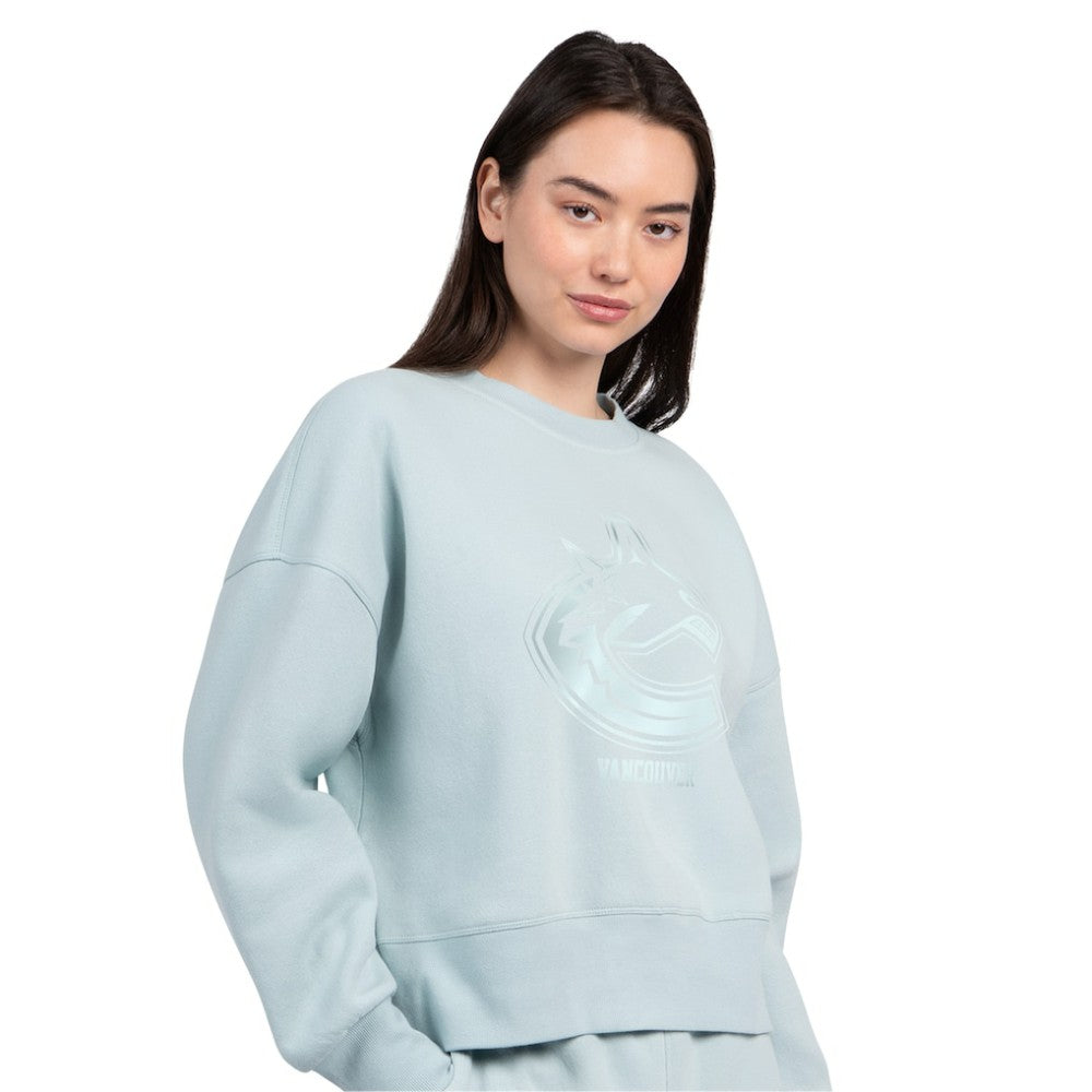 Vancouver Canucks Starter Women's Boxy Cropped Sweatshirt Green