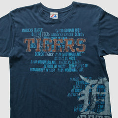 Detroit Tigers Majestic 2000s T-Shirt Navy Vintage