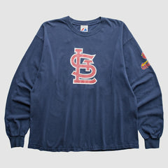St. Louis Cardinals Majestic 2000s T-Shirt Navy Vintage