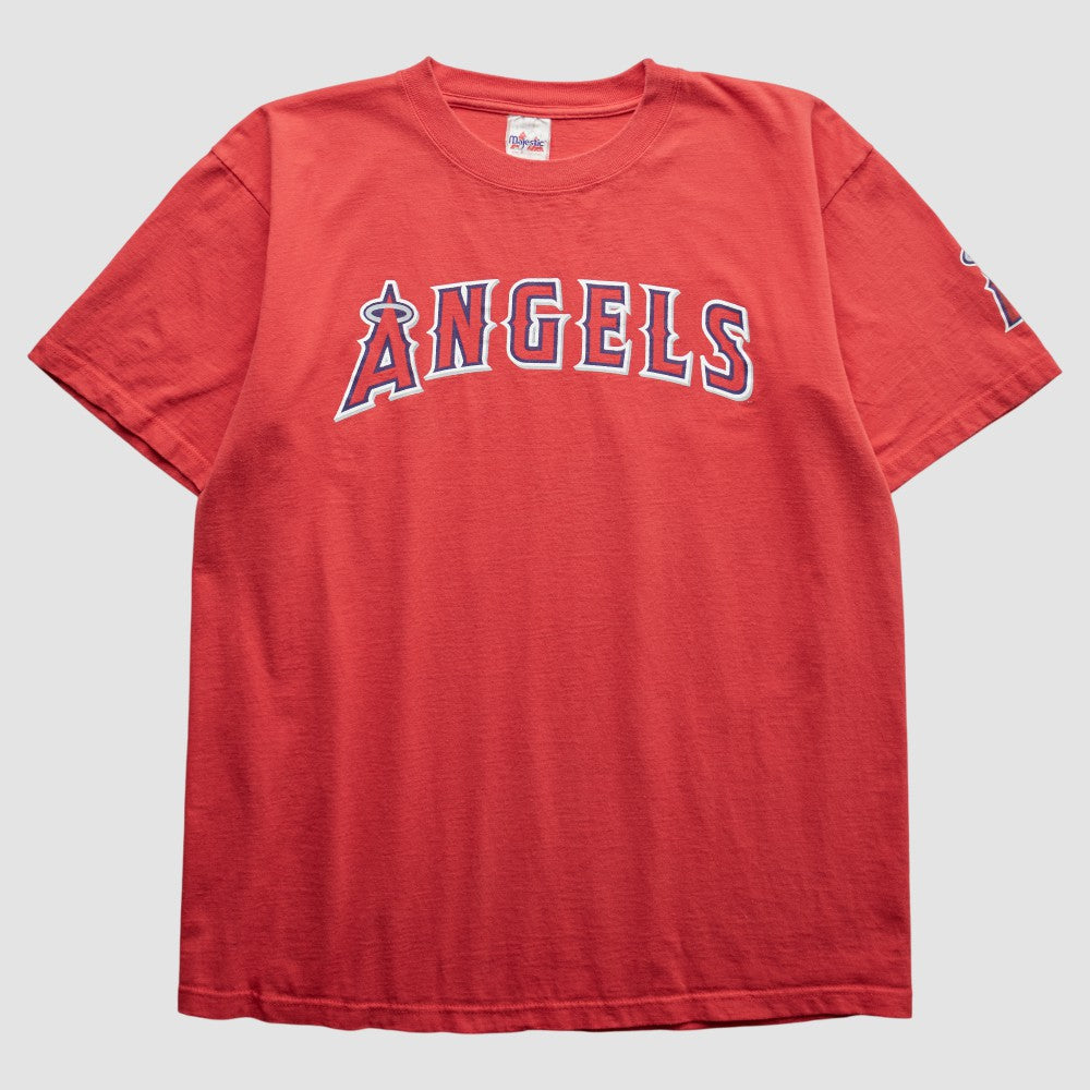 Los Angeles Angels Majestic 2000s T-Shirt Red Vintage