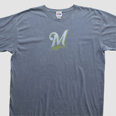 Milwaukee Brewers Majestic 2000s T-Shirt Blue Vintage