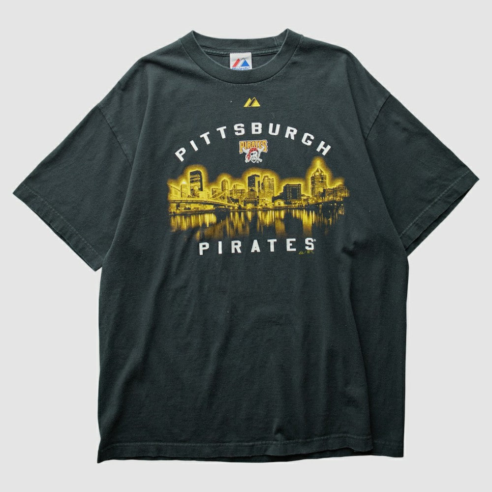 Pittsburgh Pirates Majestic 2000s T-Shirt Black Vintage