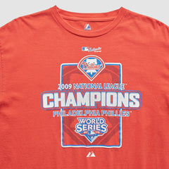 Philadelphia Phillies Majestic 2009 T-Shirt Red Vintage