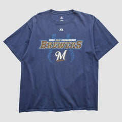 Milwaukee Brewers 2008 T-Shirt Navy Vintage