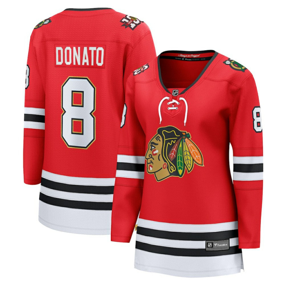 Ryan Donato Chicago Blackhawks Fanatics Women's Centennial Breakaway Player Jersey Red